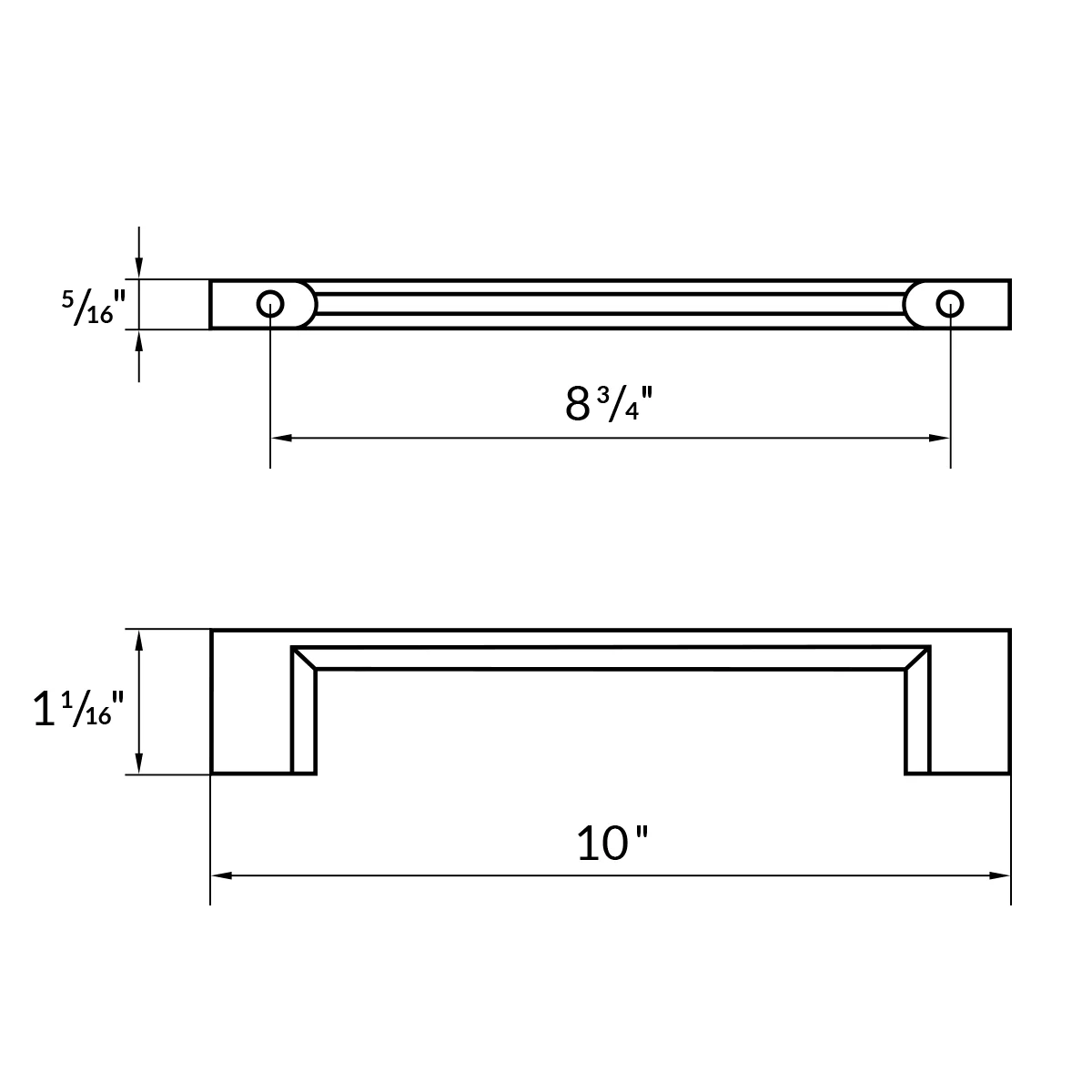 10" Matte Black Cabinet Pull H8372-224MB - Image 3