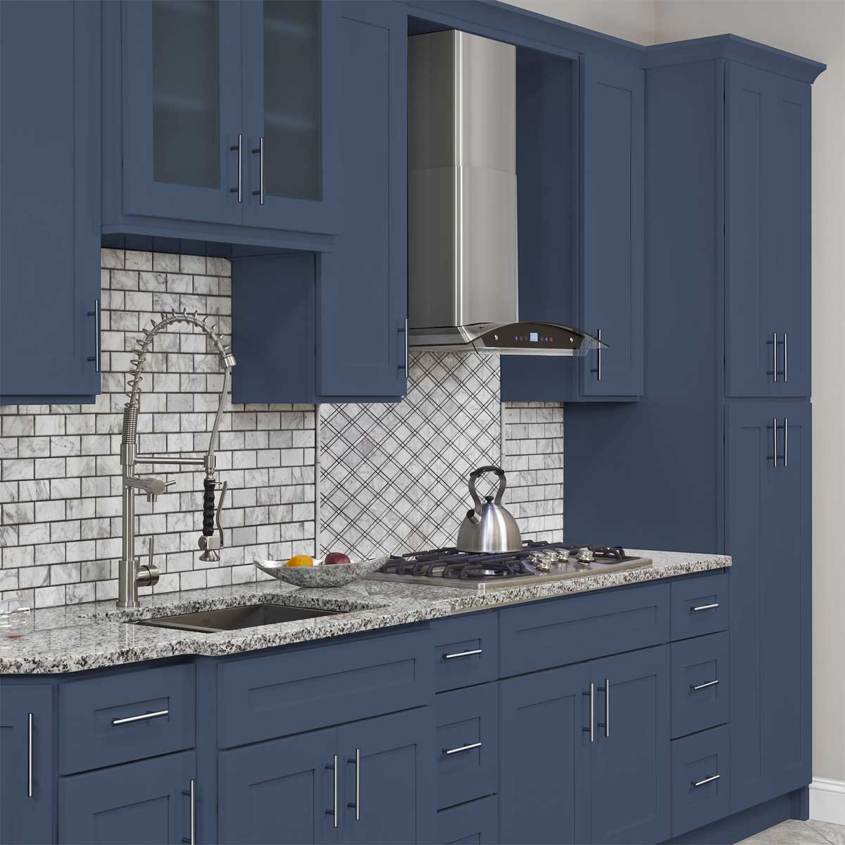 Wall decorative door WDD1230 Danbury Blue LessCare 12 in. width 30 in. height - Image 2