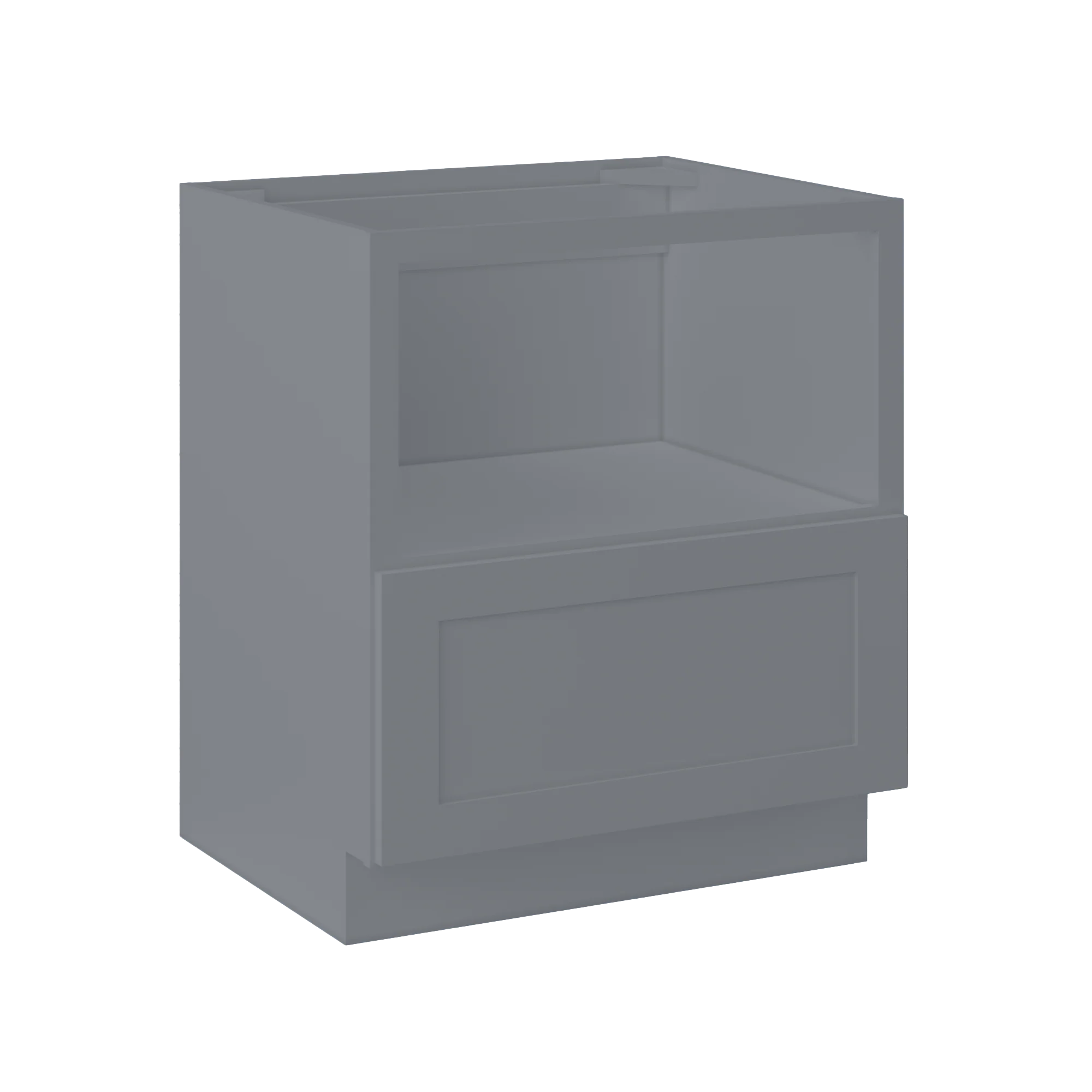 Base microwave cabinet with one drawer BMC30Colonial Gray LessCare 30 in. width 34.5 in. height 24 in. depth - Image 2