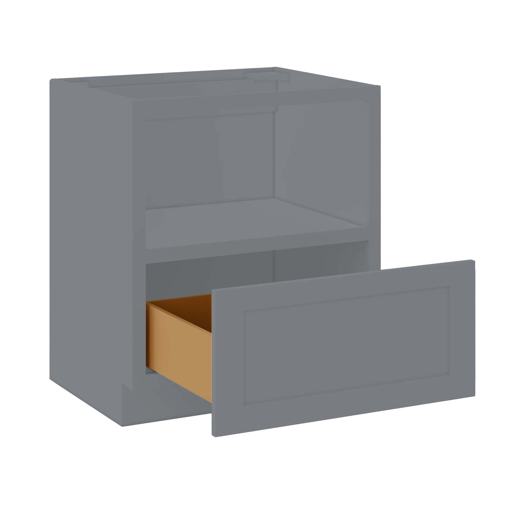 Base microwave cabinet with one drawer BMC30Colonial Gray LessCare 30 in. width 34.5 in. height 24 in. depth - Image 4