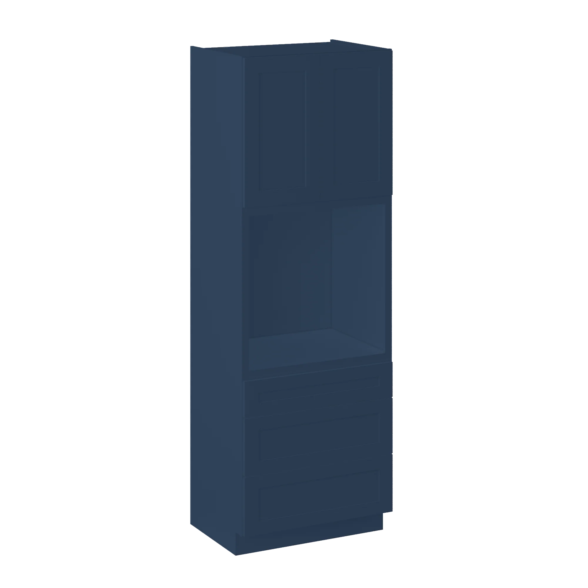 Oven Kitchen Cabinet OC3396 Danbury Blue LessCare 33 in. width 96 in. height 24 in. depth - Image 2