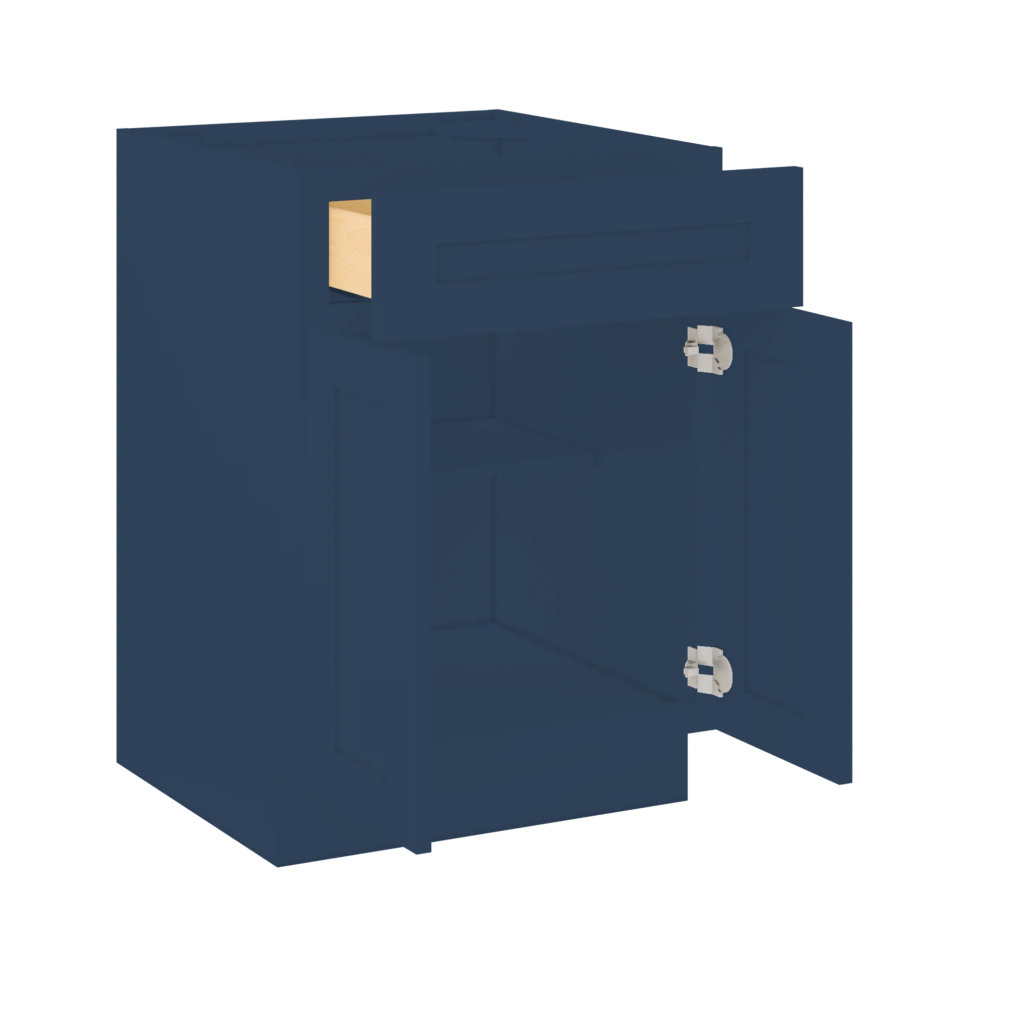 Base Kitchen Cabinet B24 Danbury Blue LessCare 24 in. width 34.5 in. height 24 in. depth - Image 4