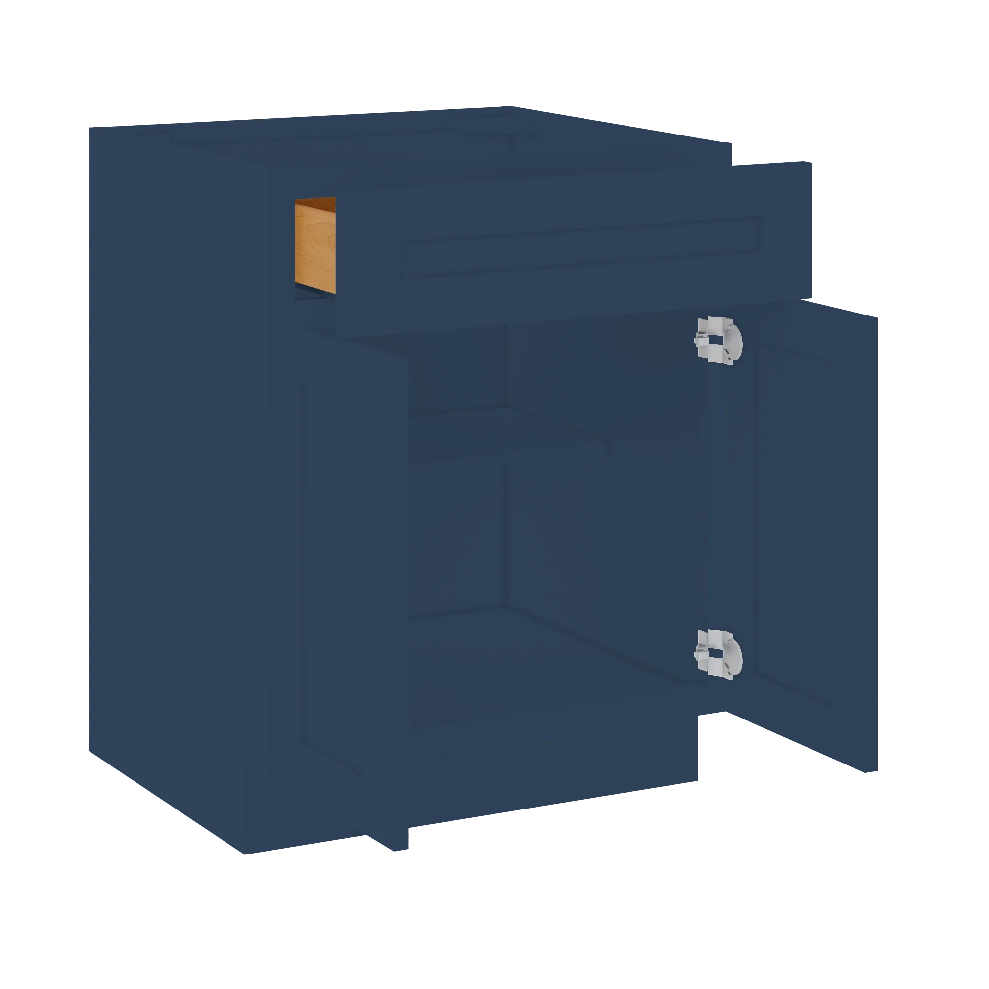 Base Kitchen Cabinet B27 Danbury Blue LessCare 27 in. width 34.5 in. height 24 in. depth - Image 4