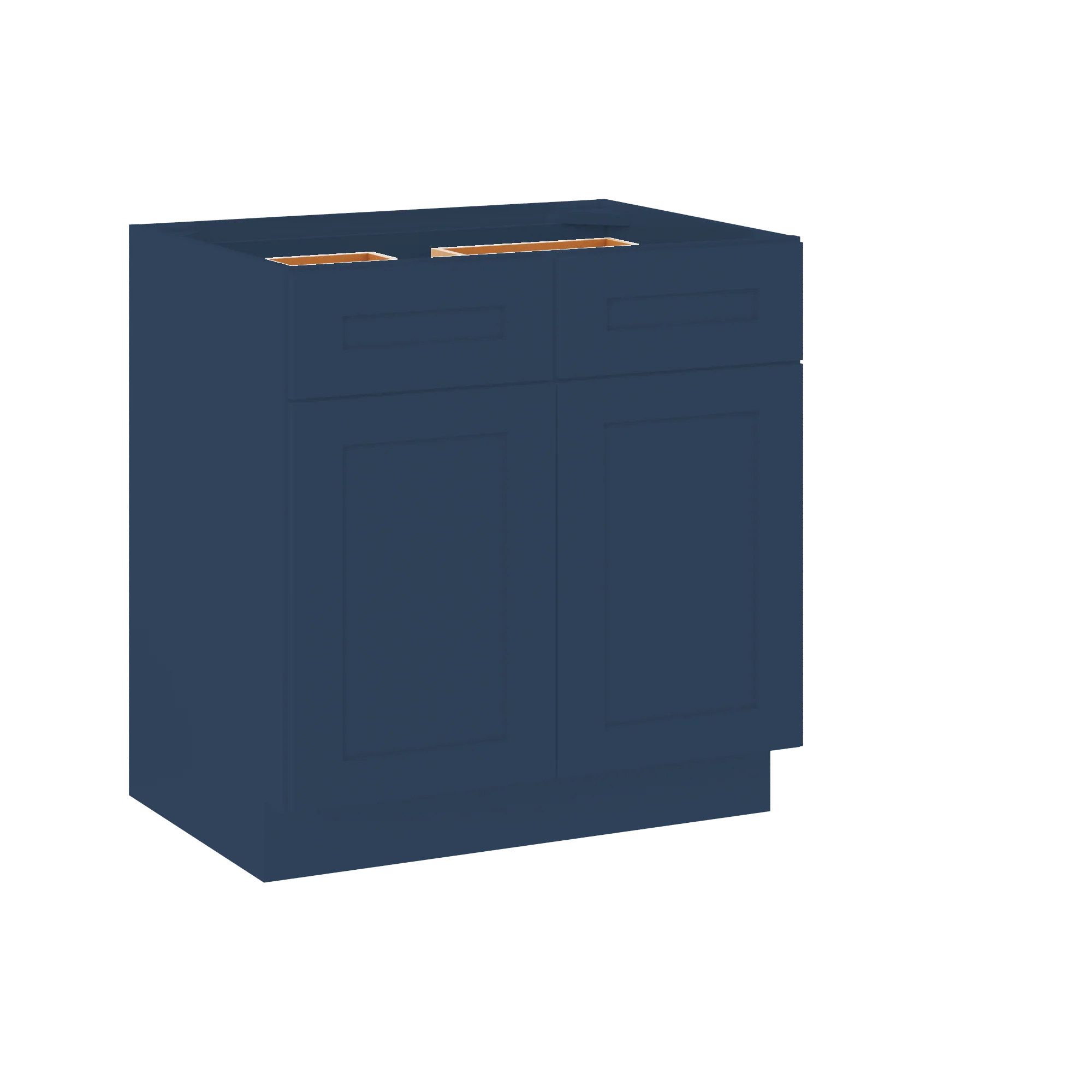Base Kitchen Cabinet B33 Danbury Blue LessCare 33 in. width 34.5 in. height 24 in. depth - Image 2