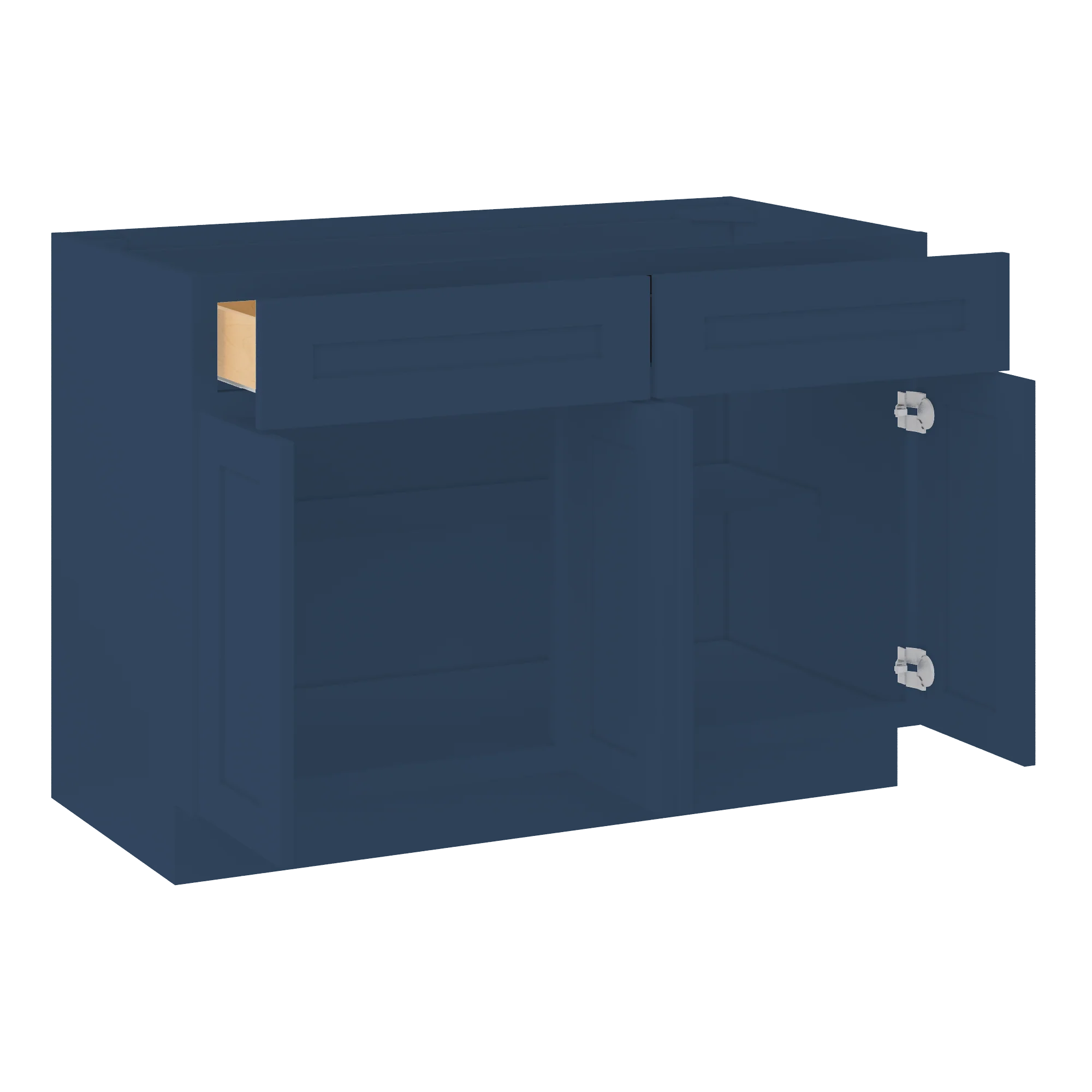 Base Kitchen Cabinet B48 Danbury Blue LessCare 48 in. width 34.5 in. height 24 in. depth - Image 4