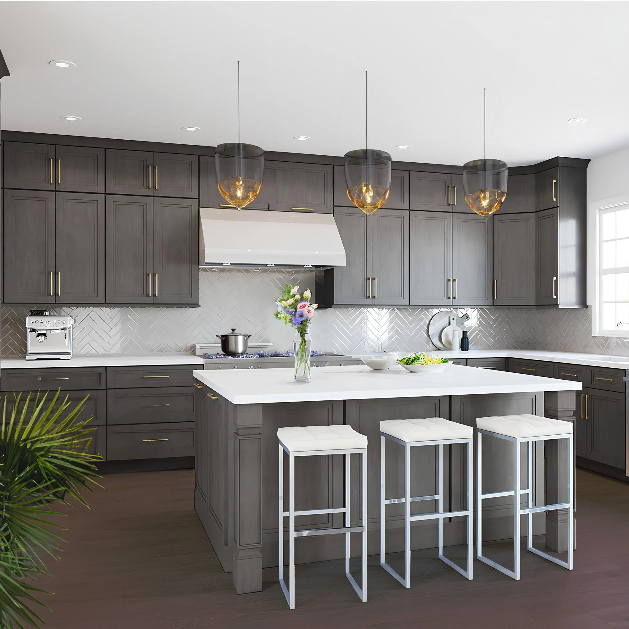 Base decorative door BDD24 Milan Slate 22 1/2 in. width 28 5/8 in. height 3/4 in. depth - Image 3