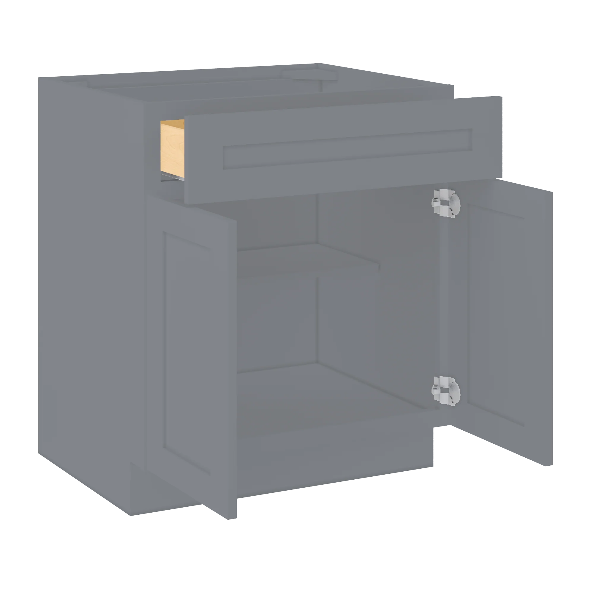 Base Kitchen Cabinet B30 Colonial Gray LessCare 30 in. width 34.5 in. height 24 in. depth - Image 4