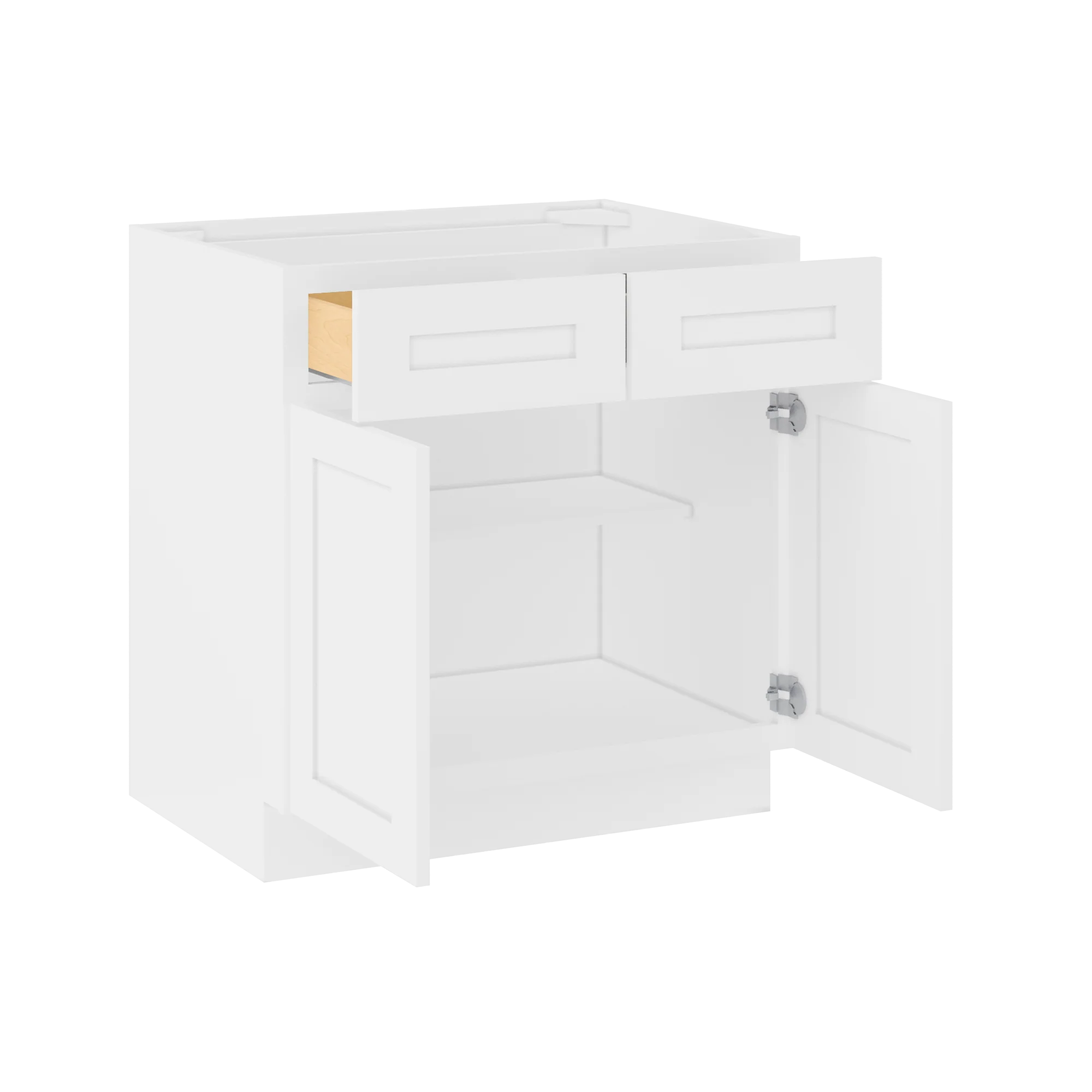 Base Kitchen Cabinet B33 Alpina White LessCare 33 in. width 34.5 in. height 24 in. depth - Image 4