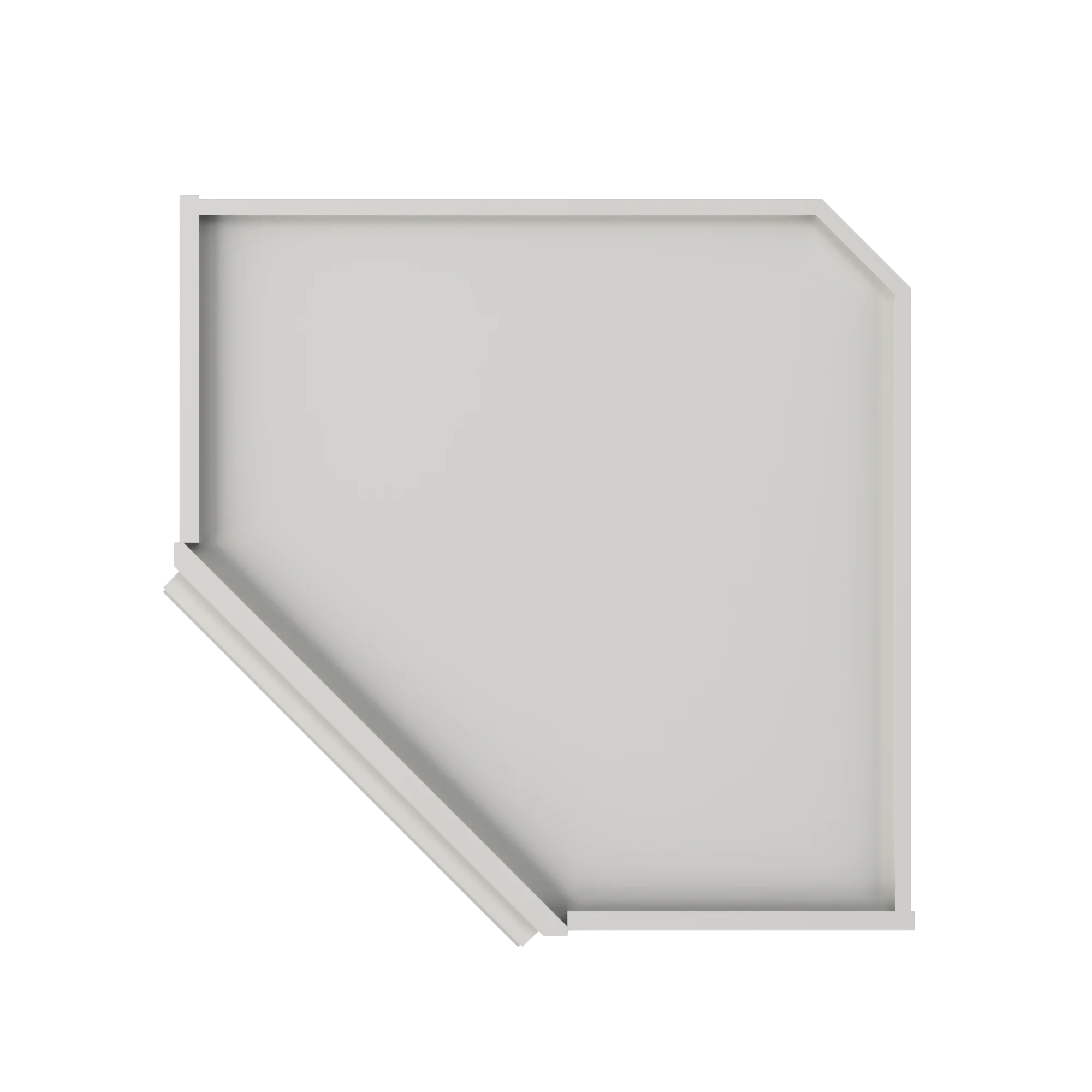 Diagonal Corner Kitchen Cabinet DC2442 Milan Pearl 24 in. width 42 in. height 12 in. depth - Image 6