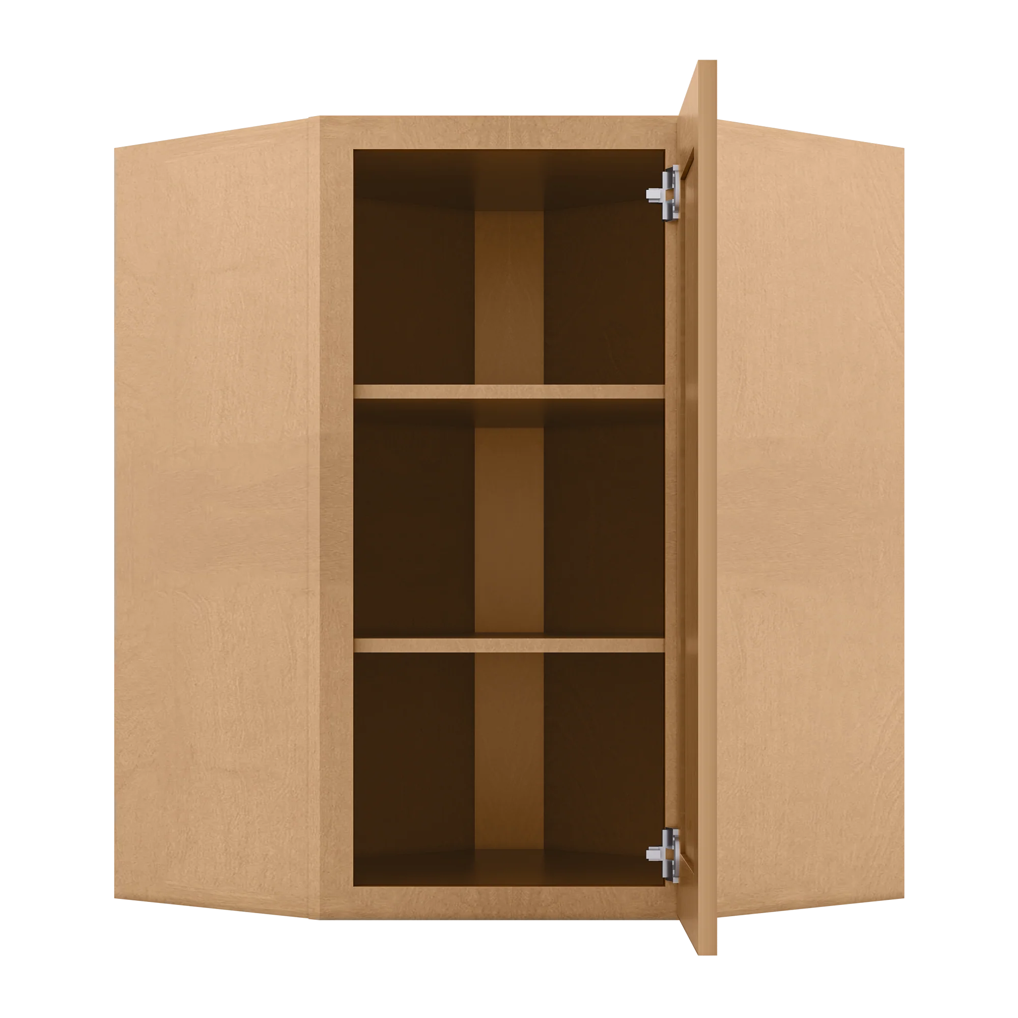 Diagonal Corner Kitchen Cabinet DC2736 Shaker Toffee 27 in. width 36 in. height 15 in. depth - Image 5