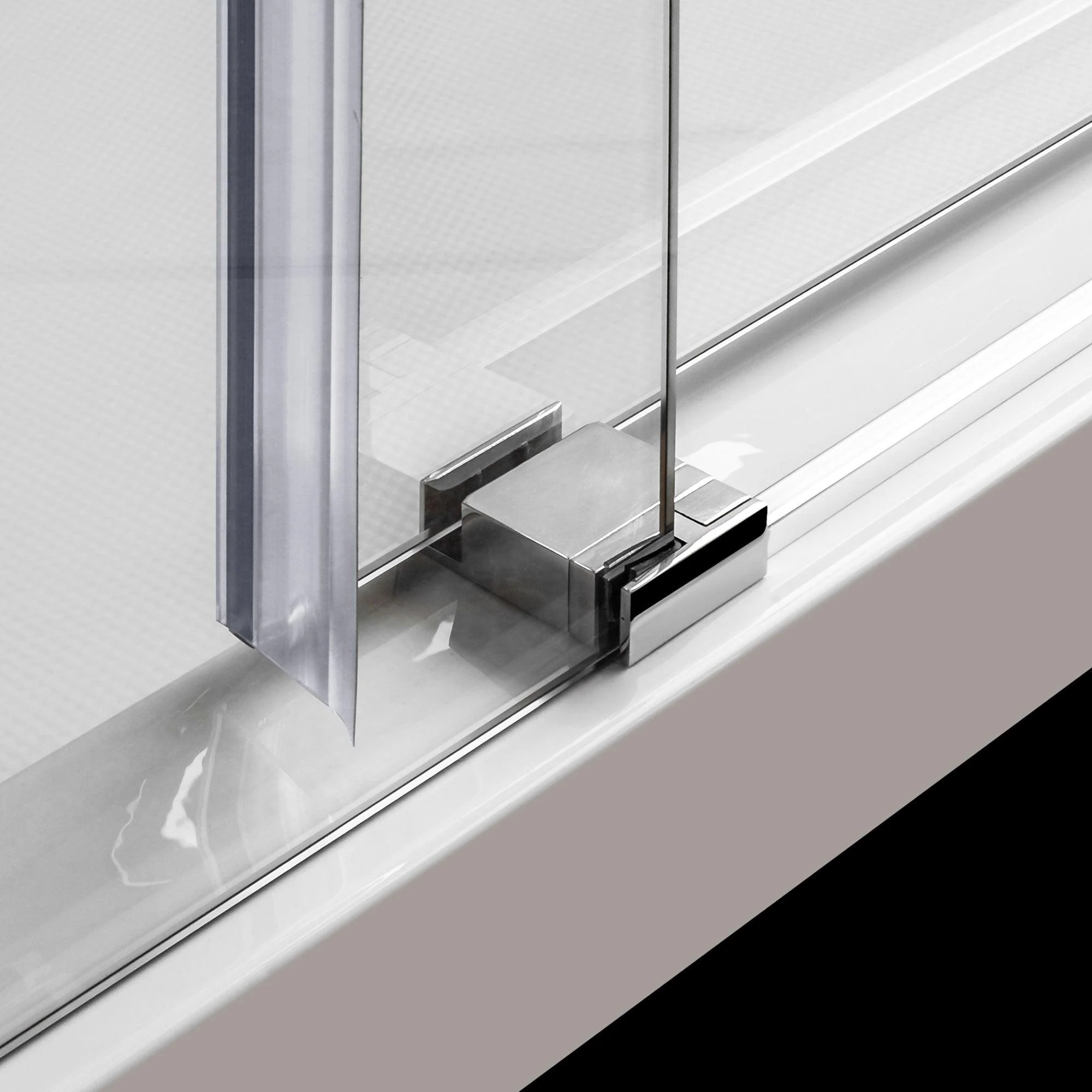 44-48 W x 76 H  x 36 D Sliding Frameless Shower Enclosure ULTRA-C with Clear Glass in Chrome - Image 7
