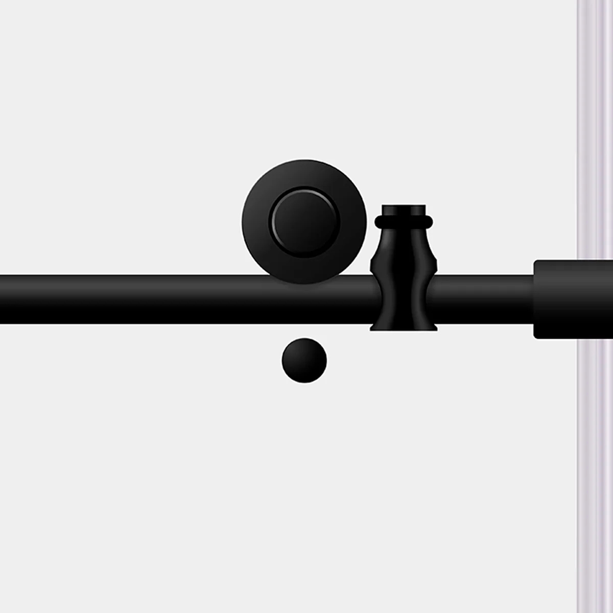 44-48 W x 76 H  x 36 D Sliding Frameless Shower Enclosure ULTRA-C with Clear Glass in Matte Black - Image 5