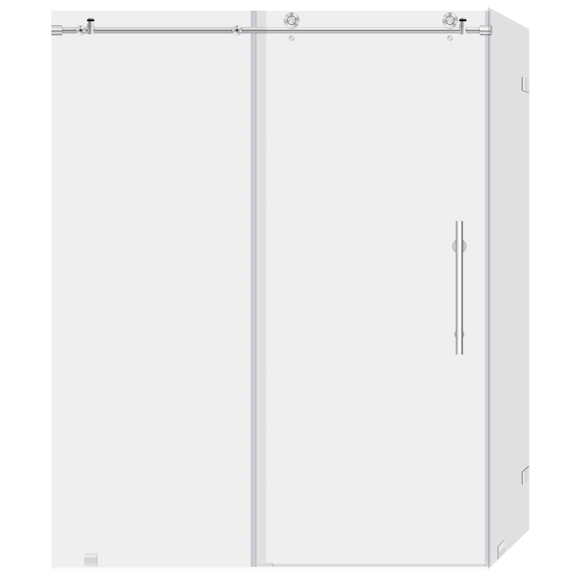 56-60 W x 76 H x 36 D Sliding Frameless Shower Enclosure ULTRA-C with Clear Glass in Chrome