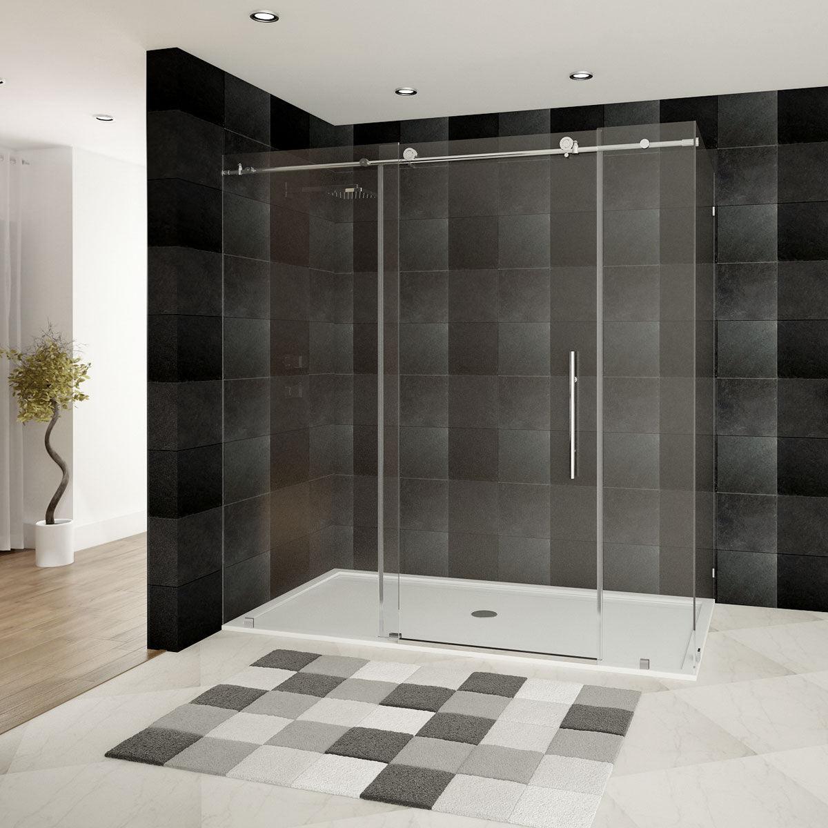 68-72 W x 76 H  x 34 1/2 D Sliding Frameless Shower Enclosure ULTRA-C with Clear Glass in Chrome - Image 3