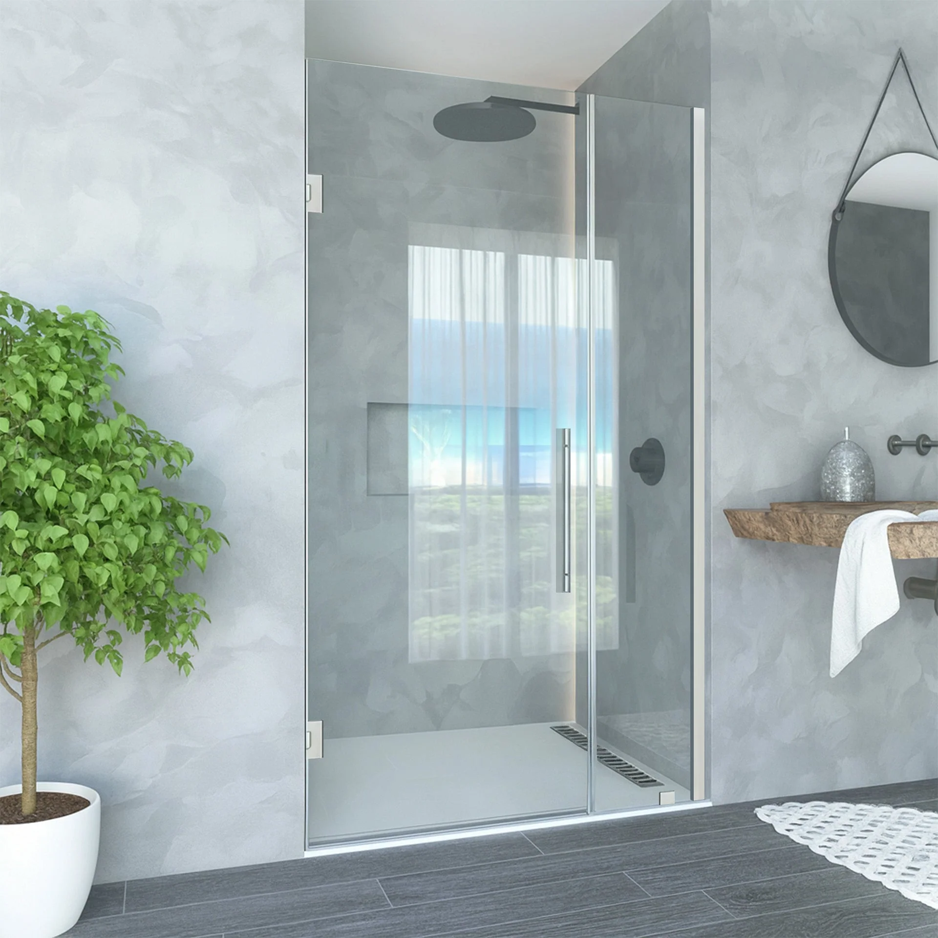 34-35 W x 72 H  Swing-Out Shower Door ULTRA-E Chrome - Image 2