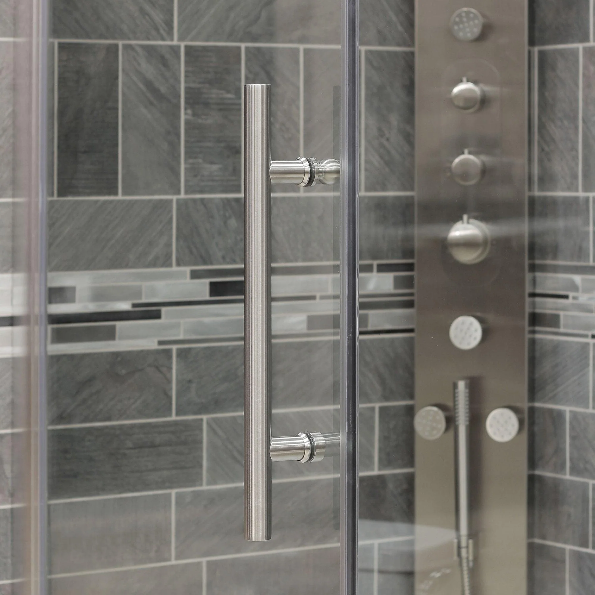 34-35 W x 72 H  Swing-Out Shower Door ULTRA-G Brushed Nickel - Image 8