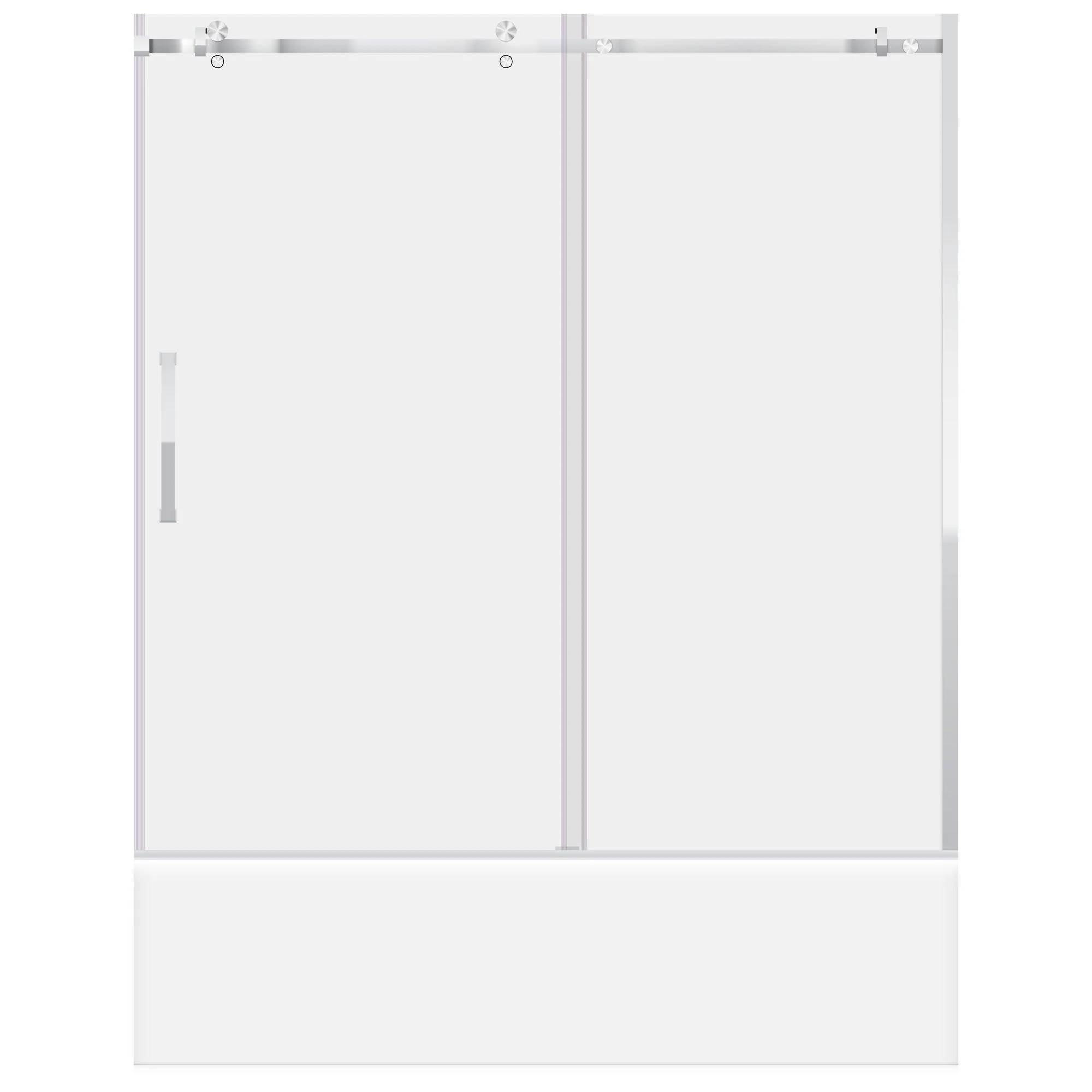 56-60 W x 62 H  Sliding Bathtub Semi-Frameless Door ULTRA-B with Clear Glass in Chrome