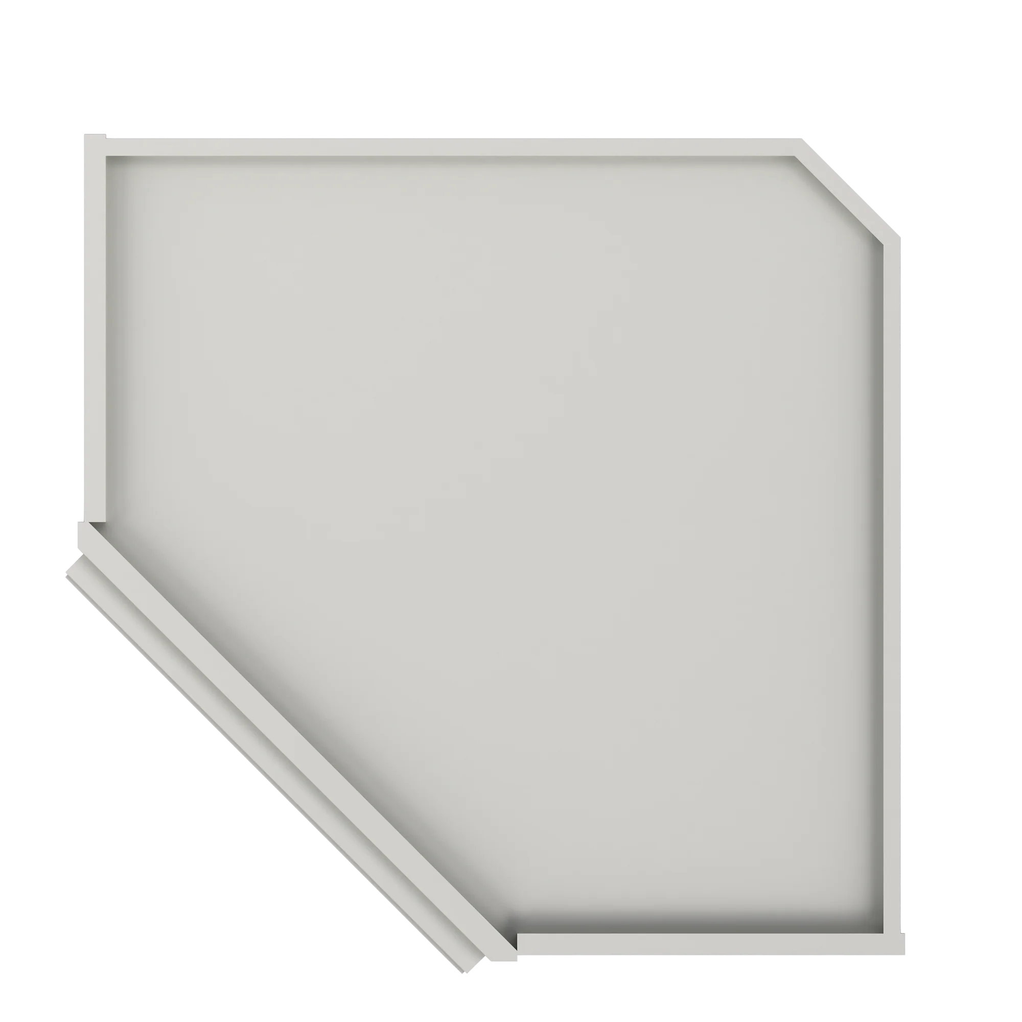 Frosted Glass Door Diagonal Corner Wall Kitchen Cabinet DCMD2430 Milan Pearl 24 in. width 30 in. height 12 in. depth - Image 6