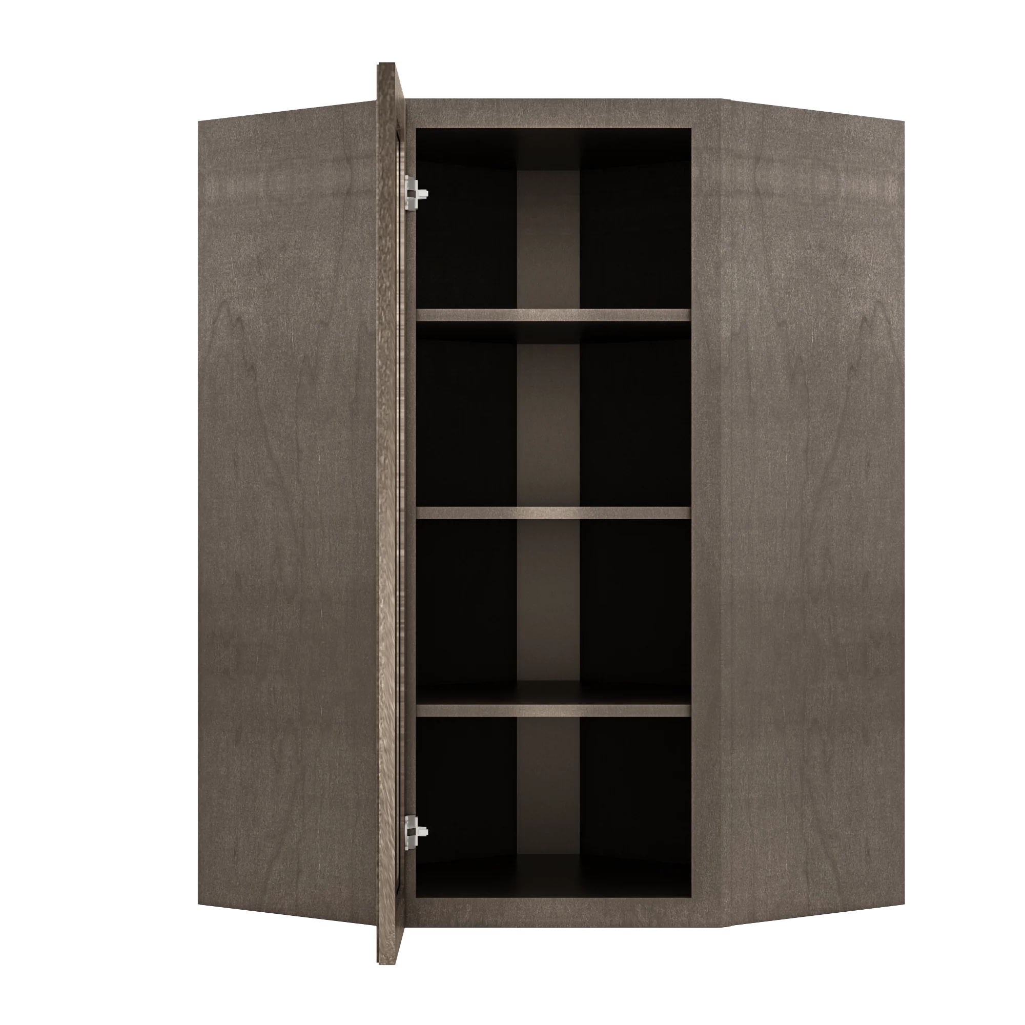 Frosted Glass Door Diagonal Corner Wall Kitchen Cabinet DCMD2742 Milan Slate 27 in. width 42 in. height 15 in. depth - Image 5