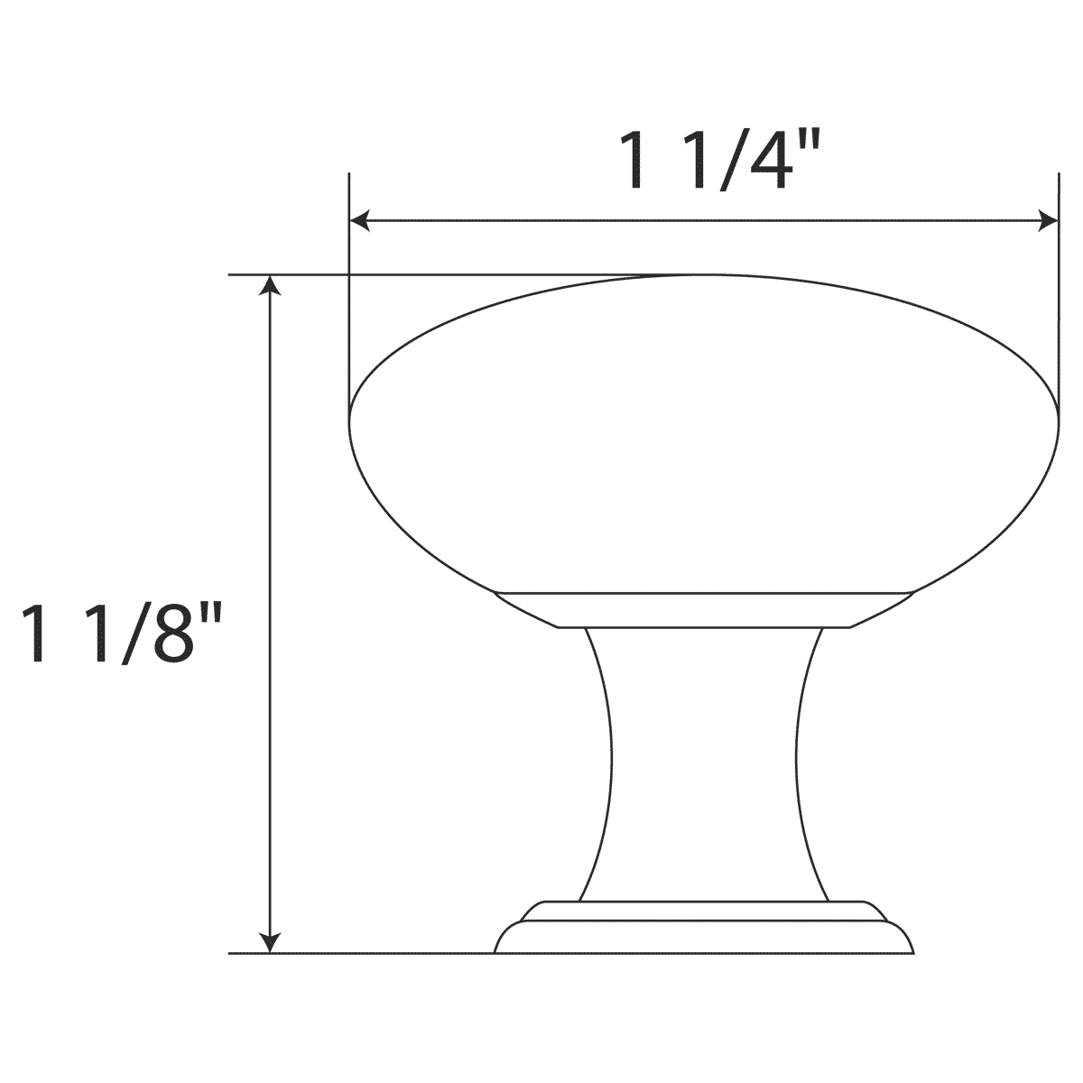 1.25"W Brushed Nickel Knob Door/Drawer Pull P-12 - Image 4