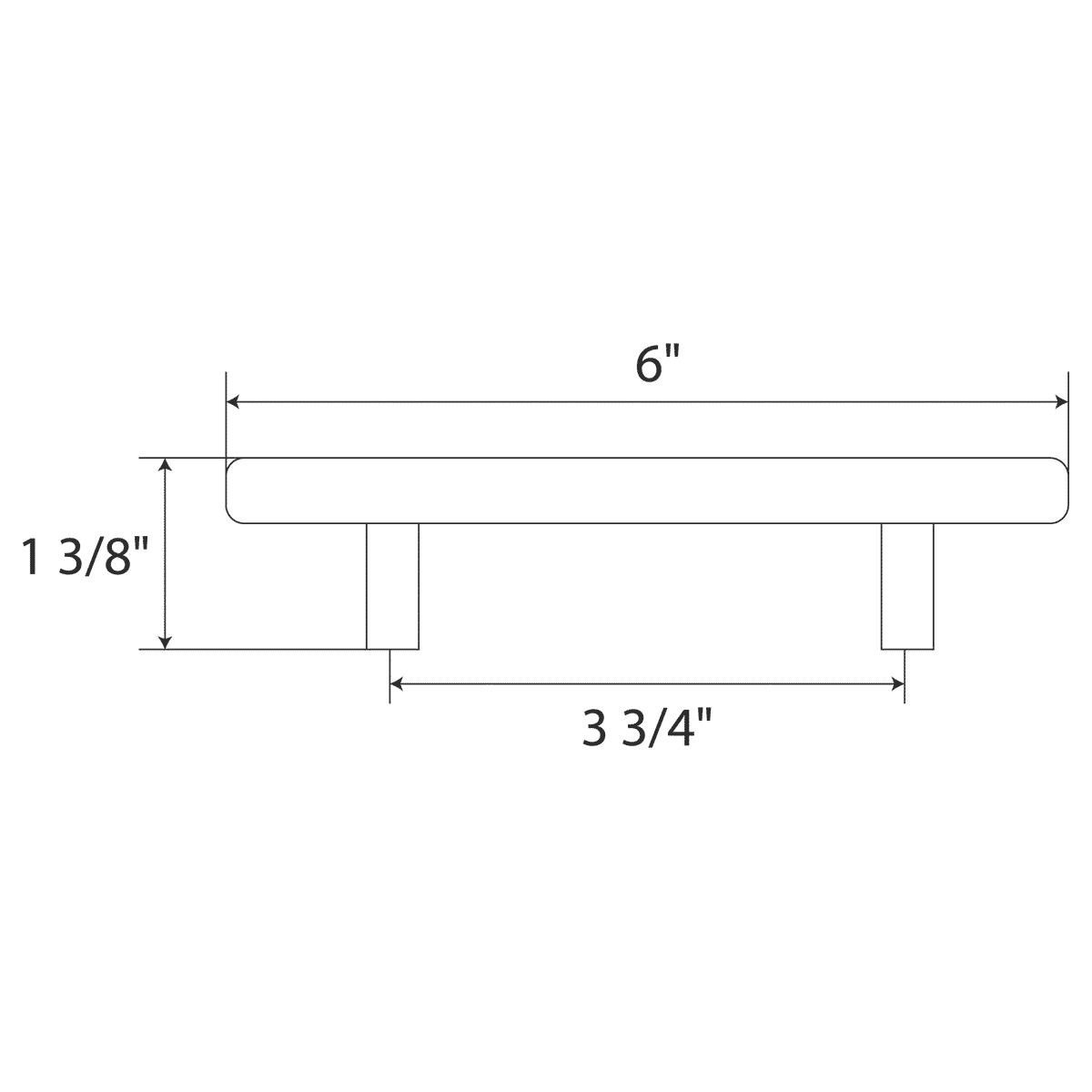 6" Gold Cabinet Pull P-8G - Image 3
