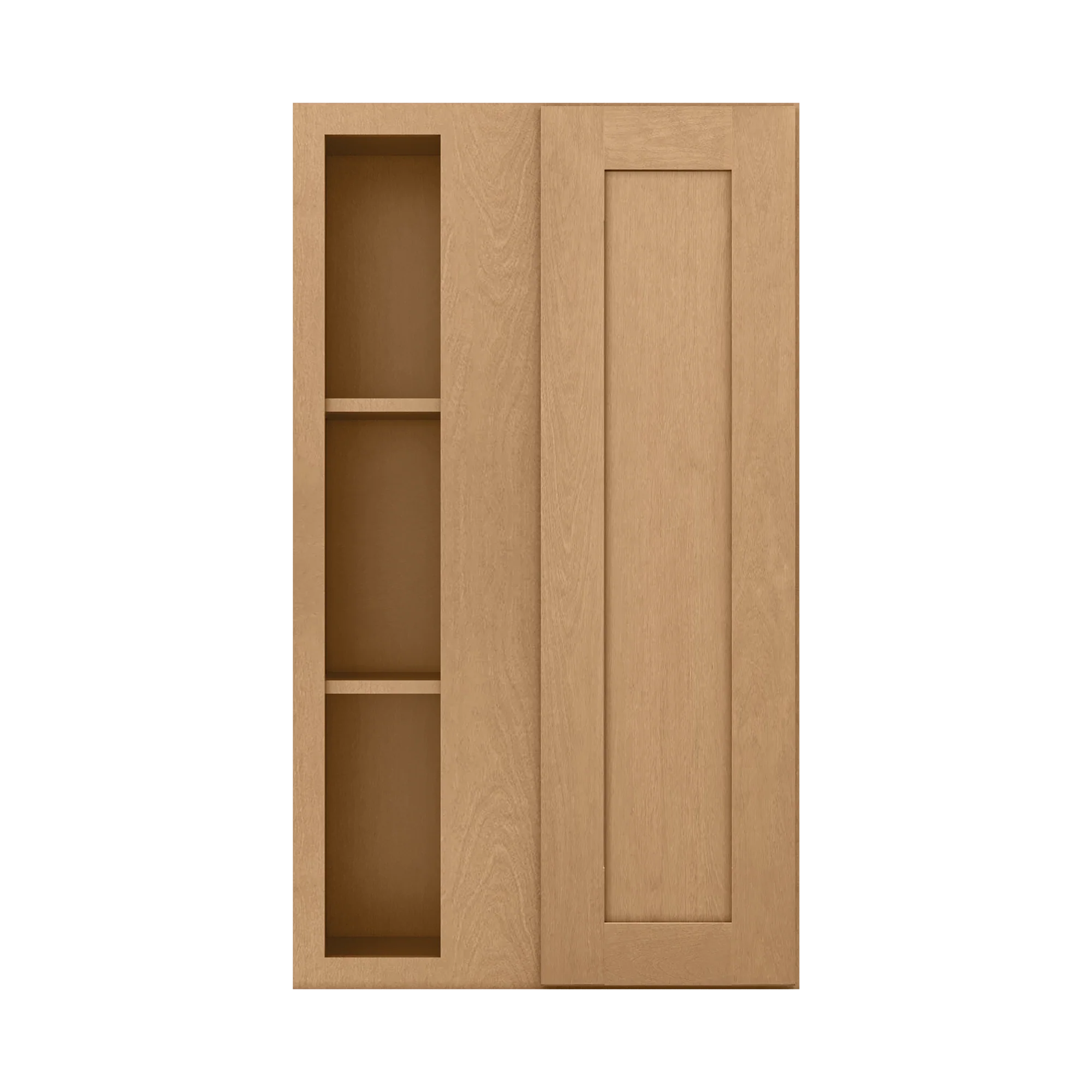 Square Corner Wall Blind Reversible Kitchen Cabinet SC2442 Shaker Toffee LessCare 24 in. width 42 in. height 12 in. depth - Image 3