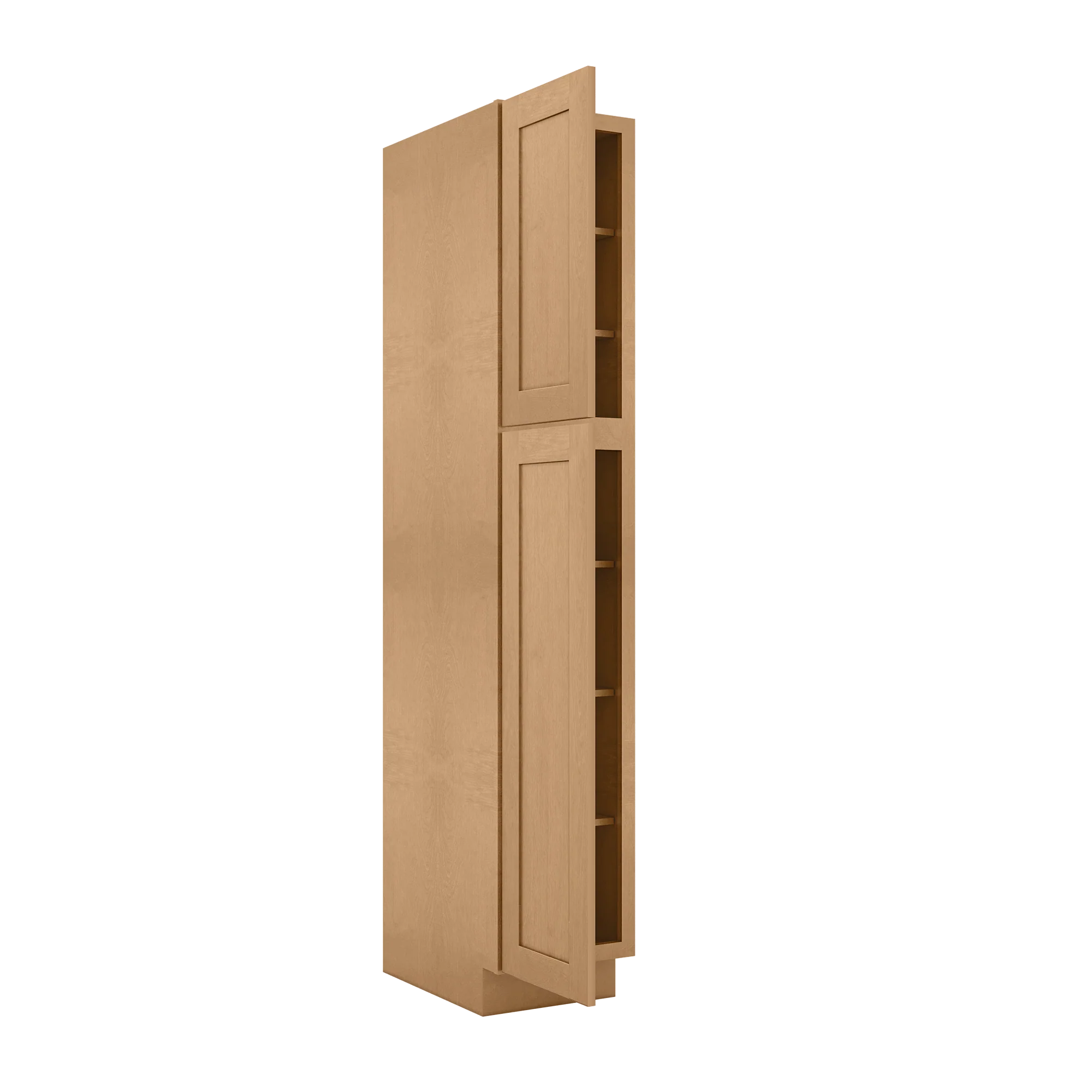 Utility Kitchen Cabinet U1584 Shaker Toffee LessCare 15 in. width 84 in. height 24 in. depth - Image 4