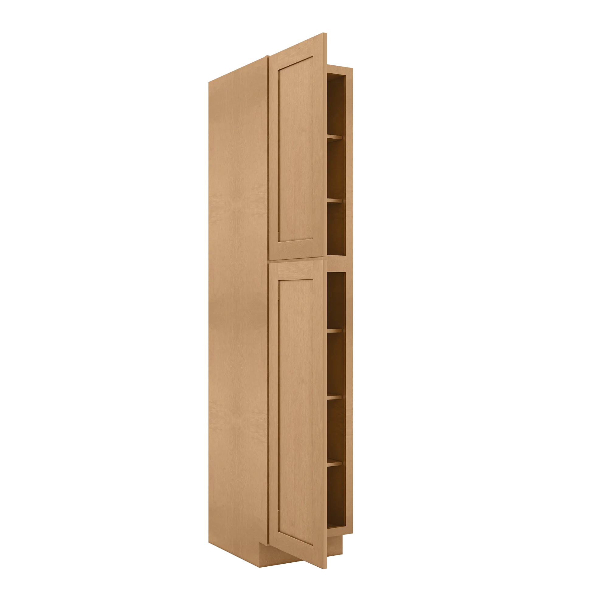 Utility Kitchen Cabinet U1890 Shaker Toffee LessCare 18 in. width 90 in. height 24 in. depth - Image 4