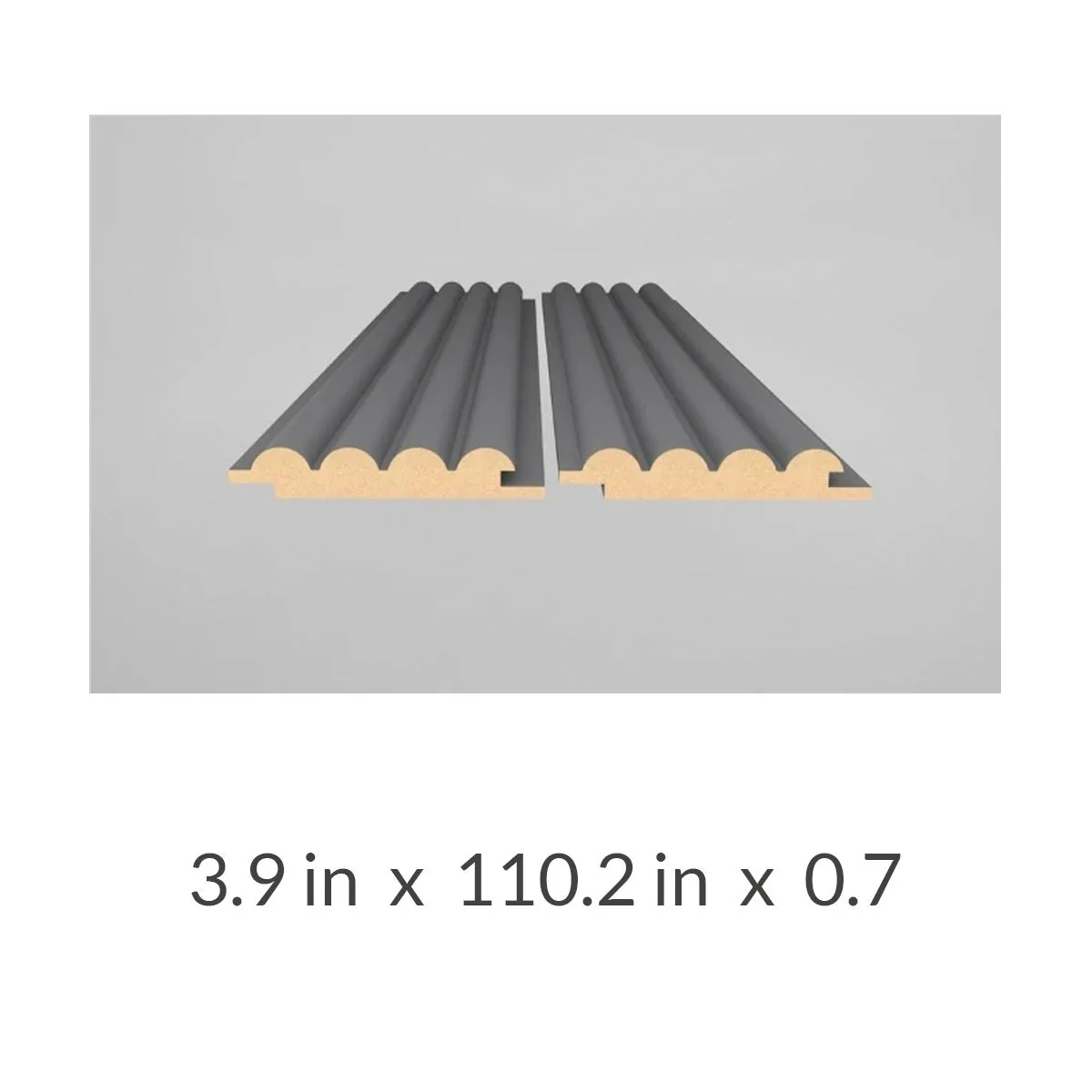 Wall Panel Light Walnut 110.2 in. H 3.9 in. W 0.7 in. D - Image 3